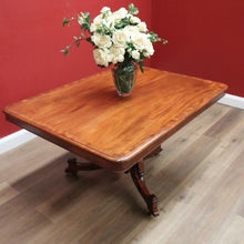 Load image into Gallery viewer, x SOLD Antique English Victorian Mahogany Supper Dining Table on Single Pedestal Tri Leg Base B10713