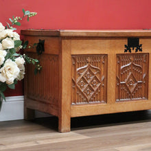 Load image into Gallery viewer, x SOLD Antique Vintage French Trunk, Church Theme Chest or Blanket Box, Toy Show Box B10631