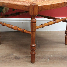 Load image into Gallery viewer, x SOLD Antique French Corner Chair Oak and Rush Seat Music Chair Bedroom Chair Armchair B10749
