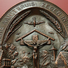 Load image into Gallery viewer, x SOLD Large Copper Hanging Plaque Of Christ, 3D Copper Religious Home Blessing Plate B10819