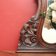 Load image into Gallery viewer, x SOLD Antique French Carved Walnut Louis XV style Bevelled Vanity Mantle Mirror B10718