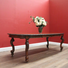 Load image into Gallery viewer, x SOLD Antique English Walnut 2 Leaf Extension Kitchen Dining Table - Telescopic Winder B11067