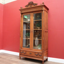 Load image into Gallery viewer, x SOLD Antique French Oak Bookcase, Bevelled Glass Door China Cabinet Display Cupboard B10865