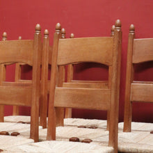 Load image into Gallery viewer, x SOLD Ten Antique French Dining Chairs, Ladder Back Kitchen Chairs with Rush Seats B10944