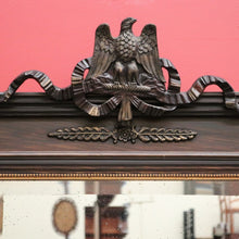 Load image into Gallery viewer, x SOLD Antique French 1920's Eagle Mirror, Gilt Brass Bevelled Edge Eagle Wall Mirror. B10421