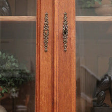 Load image into Gallery viewer, x SOLD Antique French Oak Bookcase, Bevelled Glass Door China Cabinet Display Cupboard B10865