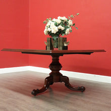 Load image into Gallery viewer, x SOLD Antique English Mahogany Dining Table Rectangular Pedestal Tilt Kitchen Table. B10272