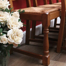 Load image into Gallery viewer, x SOLD Antique French Dining Chairs x 6, Set of Six Antique French Oak and Rush Chairs B10958