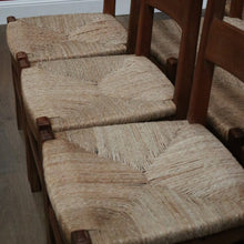 Load image into Gallery viewer, x SOLD Ten Antique French Dining Chairs, Ladder Back Kitchen Chairs with Rush Seats B10944