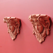 Load image into Gallery viewer, x SOLD Pair of Art Nouveau French Wall Consoles or Cornice Pieces, Female Wall Sconces. B9996