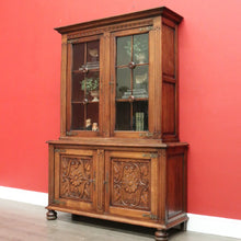 Load image into Gallery viewer, x SOLD Antique French China Cabinet, French Oak and Glass Display Cabinet Bookcase B10295