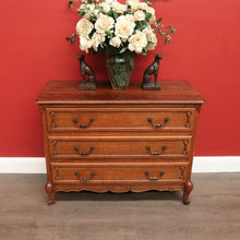 Load image into Gallery viewer, x SOLD Vintage French Chest of Drawers, Hall Cabinet Lamp Side Cupboard with 3 Drawers B10208