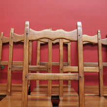 Load image into Gallery viewer, x SOLD Set of 6 Dining Chairs, Antique French Country Farmhouse Dining Kitchen Chairs B10483