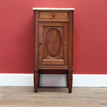 Load image into Gallery viewer, x SOLD Antique French Walnut and Onyx Top Bedside Cabinet, Lamp, Side or Bedside Table B10906