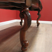 Load image into Gallery viewer, x SOLD Antique English Walnut 2 Leaf Extension Kitchen Dining Table - Telescopic Winder B11067