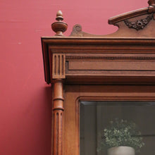 Load image into Gallery viewer, x SOLD Antique French Oak Bookcase, Bevelled Glass Door China Cabinet Display Cupboard B10865