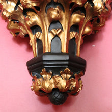 Load image into Gallery viewer, x SOLD Antique French Church Wall Sconce, Black and Gilt Wall Bracket, Statue Holder #1 B10462