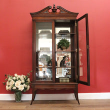 Load image into Gallery viewer, x SOLD Antique English Mahogany China Cabinet, Bookcase, 2 Door Hall Cabinet Cupboard B10994
