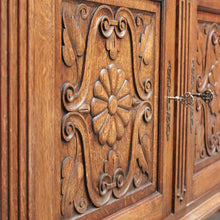 Load image into Gallery viewer, x SOLD Antique French China Cabinet, French Oak and Glass Display Cabinet Bookcase B10295