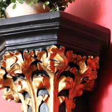 Load image into Gallery viewer, x SOLD Antique French Church Wall Sconce, Black and Gilt Wall Bracket, Statue Holder #1 B10462