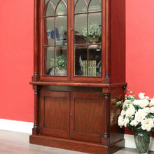 Load image into Gallery viewer, x SOLD Antique English Mahogany Bookcase, 2 Section Bookcase with Cabinet Below. B10383