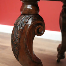Load image into Gallery viewer, x SOLD Antique English Walnut 2 Leaf Extension Kitchen Dining Table - Telescopic Winder B11067