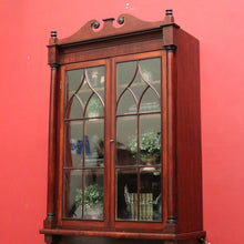 Load image into Gallery viewer, x SOLD Antique English Mahogany Bookcase, 2 Section Bookcase with Cabinet Below. B10383