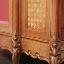 Load image into Gallery viewer, x SOLD Antique French Armoire 3 Door Wardrobe, Bevelled Mirror Door Linen 3 Keys B10301