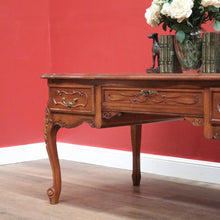 Load image into Gallery viewer, x SOLD Antique Office Desk, French Oak Three Drawer Desk, Library Desk Home Office Desk B11024