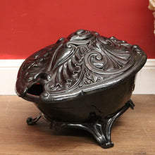 Load image into Gallery viewer, Antique French Cast Iron Coal Scuttle, Magazine Rack or Holder, Kindling Box B10736