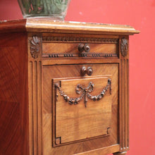 Load image into Gallery viewer, x SOLD Antique French Walnut and Marble Top Lamp Table, Bedside Cabinet, Bedside Tables B10836