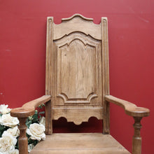 Load image into Gallery viewer, x SOLD Pair Antique French Oak Armchairs, Arm Chairs, Hall Chairs Dining Table Carvers B11199