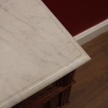 Load image into Gallery viewer, x SOLD Antique French Bedside Tables, Oak and Marble Lamp Table, Lamp Bedside Cabinets B11130