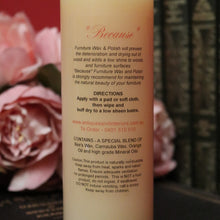 Load image into Gallery viewer, 250ml Bottle of Because Antique Furniture Wax and Polish