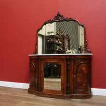 Load image into Gallery viewer, x SOLD Antique English Credenza, or Marble Top , Mirror Back Sideboard or Hall Cabinet