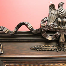 Load image into Gallery viewer, x SOLD Antique French 1920's Eagle Mirror, Gilt Brass Bevelled Edge Eagle Wall Mirror. B10421