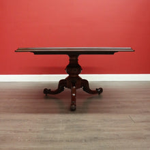 Load image into Gallery viewer, x SOLD Antique English Mahogany Dining Table Rectangular Pedestal Tilt Kitchen Table. B10272