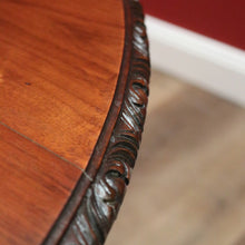 Load image into Gallery viewer, x SOLD Antique English Walnut 2 Leaf Extension Kitchen Dining Table - Telescopic Winder B11067