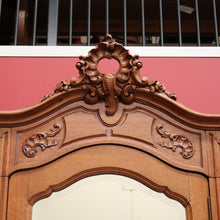 Load image into Gallery viewer, x SOLD Antique French Armoire 3 Door Wardrobe, Bevelled Mirror Door Linen 3 Keys B10301