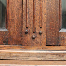 Load image into Gallery viewer, x SOLD Antique French China Cabinet, French Oak and Glass Display Cabinet Bookcase B10295