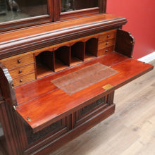 Load image into Gallery viewer, x SOLD Antique English Walnut Secretaire Bookcase, Antique Bookcase Bureau Desk B10999