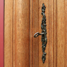 Load image into Gallery viewer, x SOLD Antique French Armoire 3 Door Wardrobe, Bevelled Mirror Door Linen 3 Keys B10301