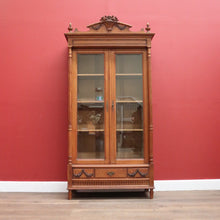 Load image into Gallery viewer, x SOLD Antique French Oak Bookcase, Bevelled Glass Door China Cabinet Display Cupboard B10865