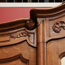 Load image into Gallery viewer, x SOLD Antique French Armoire 3 Door Wardrobe, Bevelled Mirror Door Linen 3 Keys B10301