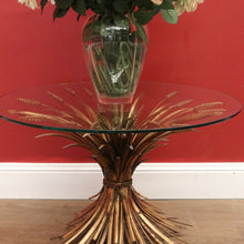Load image into Gallery viewer, x SOLD Vintage Coco Chanel, Sheath of Wheat Glass Top Table, Coffee Table, Lamp Table B10578