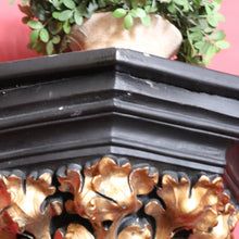 Load image into Gallery viewer, x SOLD Antique French Church Wall Sconce, Black and Gilt Wall Bracket, Statue Holder #3 B10464