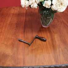 Load image into Gallery viewer, x SOLD Antique English Walnut 2 Leaf Extension Kitchen Dining Table - Telescopic Winder B11067