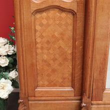 Load image into Gallery viewer, x SOLD Antique French Armoire 3 Door Wardrobe, Bevelled Mirror Door Linen 3 Keys B10301