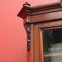 Load image into Gallery viewer, x SOLD Antique Walnut 2 Door China Cabinet, Hall Cupboard, Bookcase with Drawer to Base B10970