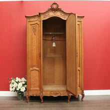 Load image into Gallery viewer, x SOLD Antique French Armoire 3 Door Wardrobe, Bevelled Mirror Door Linen 3 Keys B10301